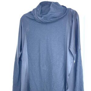 Johnny Was Pete & Greta Cowl Neck Top Womens Black Silk & Cotton Blend Pullover